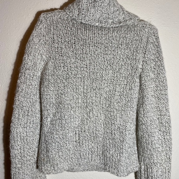 Express Hand Knit Turtleneck Sweater Wool Blend - Picture 3 of 7